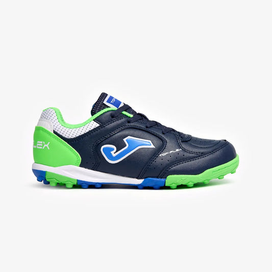 Chuteira de Society Joma Top Flex Infantil Azul Marinho e Verde
