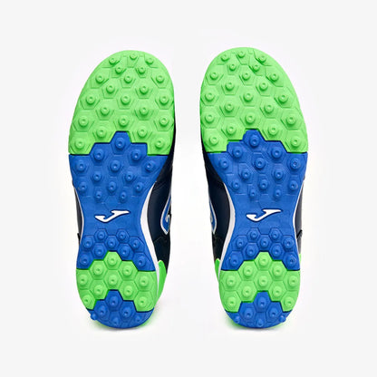 Chuteira de Society Joma Top Flex Infantil Azul Marinho e Verde