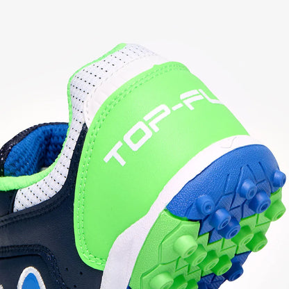 Chuteira de Society Joma Top Flex Infantil Azul Marinho e Verde