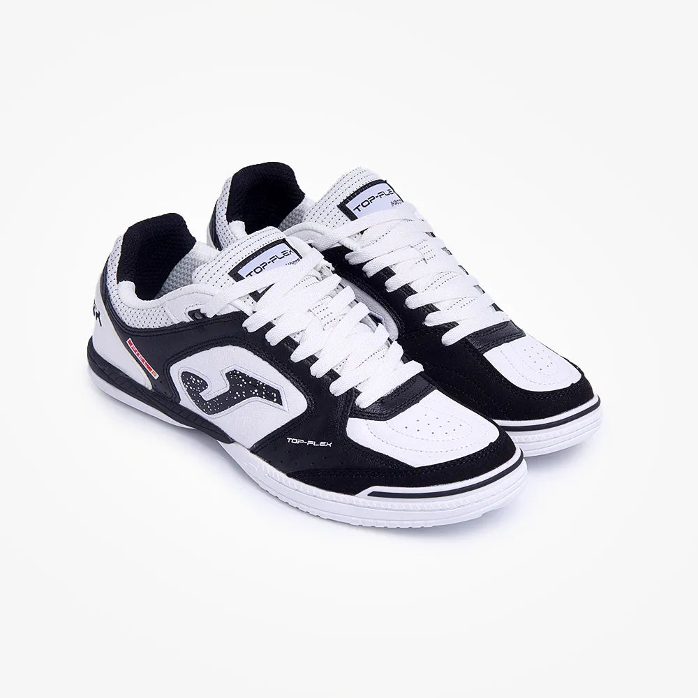 Chuteira de Futsal Joma Top Flex Masculina Branco e Preto