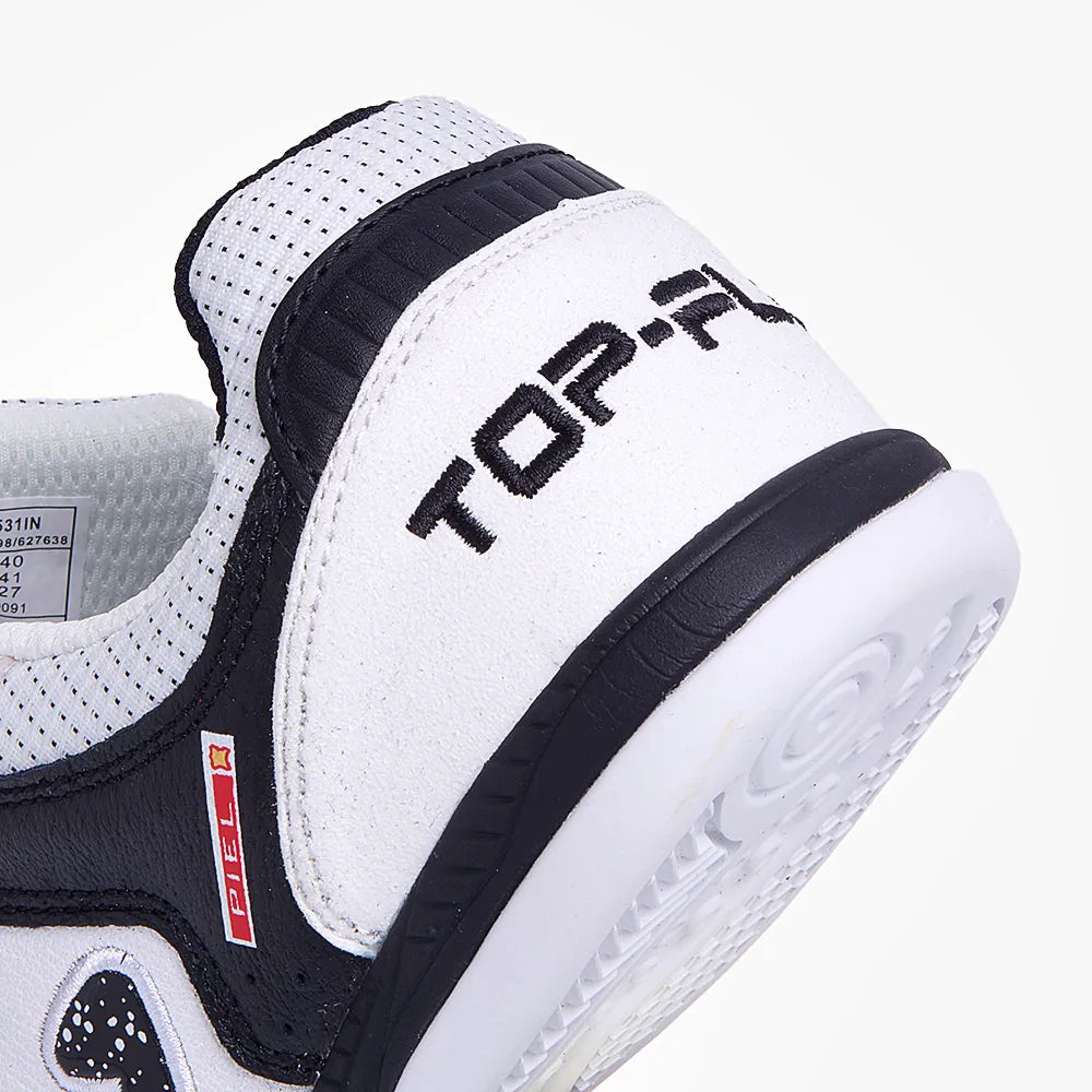 Chuteira de Futsal Joma Top Flex Masculina Branco e Preto